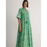 Rochie oversize din bumbac - verde-aprins