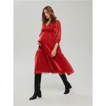 Rochie gen plic cu cordon - rosu