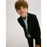 Blazer cu adaos de viscoza - bleumarin