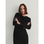 Rochie mini cu incretitura - negru