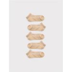 Set de 5 perechi de sosete cu continut ridicat de bumbac - bej