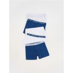 Set de 5 perechi de boxeri din material majoritar bumbac - bleumarin