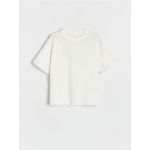 Tricou oversized din bumbac - crem
