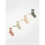 Set de 7 perechi de sosete cu talpa aderenta - bej