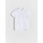 Tricou polo cu detaliu brodat - alb