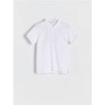 Tricou polo cu imprimeu - alb