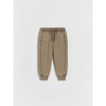 Pantaloni sport cu efect prespalat - maro