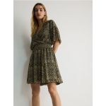 Rochie cu maneci bufante - bej