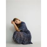 Rochie cu maneci bufante - albastru
