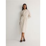 Rochie-camasa midi, cu continut ridicat de Lyocell - bej