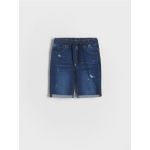 Pantaloni scurti regular, din denim - bleumarin