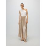 Fusta maxi plisata aurie - auriu