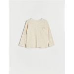 Tricou oversized cu maneca lunga - bej