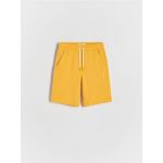 Pantaloni scurti din bumbac cu buzunare - galben
