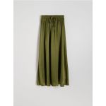 Fusta cu snur decorativ - verde-oliv deschis