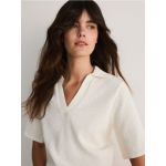 Bluza din tricot structural - crem