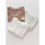 Set de 3 tricouri oversized, din bumbac - maro