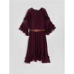 LADIES` DRESS & BELT - violet-inchis