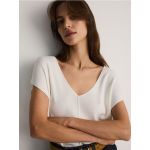 Bluza din jerseu - crem
