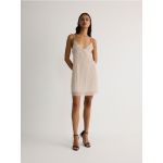 Rochie mini cu detaliu - nude