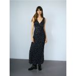 Rochie maxi din viscoza satinata - multicolor