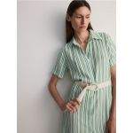 Rochie-camasa midi, cu continut ridicat de viscoza - verde