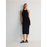 Rochie maxi din jerseu cu continut ridicat de bumbac - negru