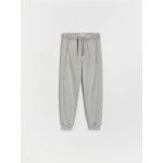 Pantaloni jogger cu efect prespalat - gri-inchis