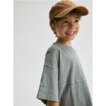 Tricou oversized - verde-prafuit