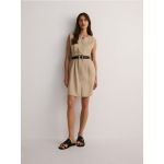 Rochie din material majoritar Lyocell si adaos de in - bej