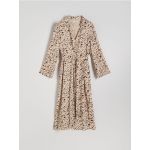Rochie midi cu model - bej