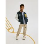 Geaca bomber oversized - Albastru metalizat