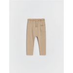 Pantaloni de trening cu efect prespalat - bej