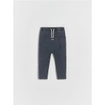 Pantaloni de trening cu efect prespalat - Albastru metalizat