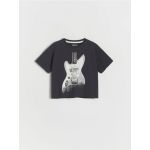 Tricou oversized Nirvana - gri-inchis