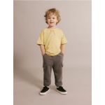 Tricou oversized cu imprimeu - galben-pal