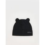 Caciula beanie cu detaliu brodat si continut ridicat de bumbac - negru