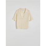 Bluza tricotata cu guleras - nude