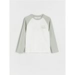 Tricou cu maneca lunga si imprimeu - crem