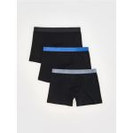 Set de 3 perechi de boxeri long - negru