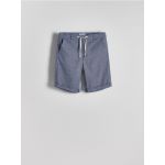 Pantaloni scurti regular cu adaos de in - bleumarin