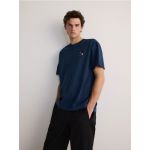 Tricou oversized cu imprimeu - bleumarin