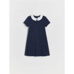 Rochie plisata in partea de jos - bleumarin