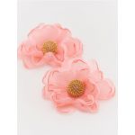 Cercei in forma de floare - roz-pastel