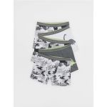 Set de 5 perechi de boxeri din material majoritar bumbac - gri-inchis
