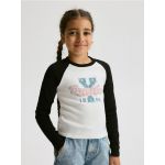 Bluza din bumbac cu imprimeu - negru