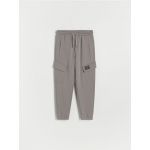 Pantaloni jogger cu buzunare cargo - gri-inchis