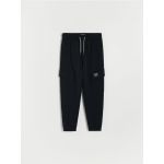 Pantaloni jogger cu buzunare cargo - negru