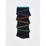 Set de 7 perechi de boxeri cu continut ridicat de bumbac - negru