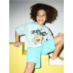 Tricou oversized SpongeBob - albastru-pal